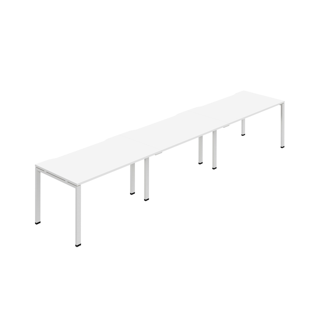Synergy 3SP Bench Desk|1400X800mm|GoalPost|White/White