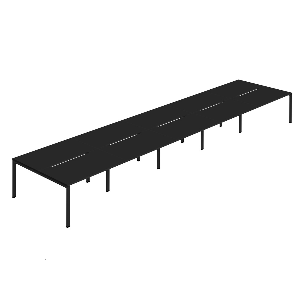 Synergy 10P Bench Desk|1200X800mm|GoalPost|Black/Black