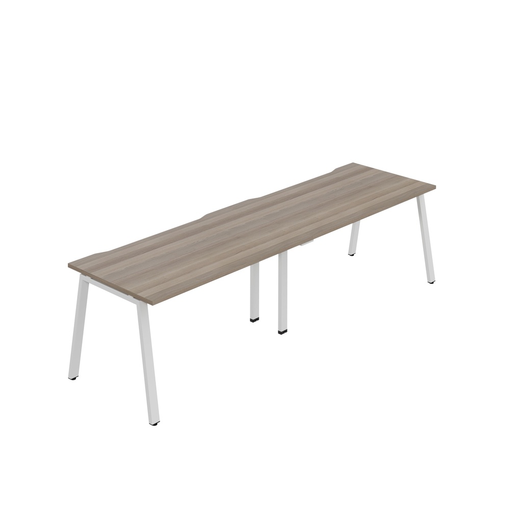 Synergy 2SP Bench Desk|1200X800mm|A-Frame|GreyOak/White