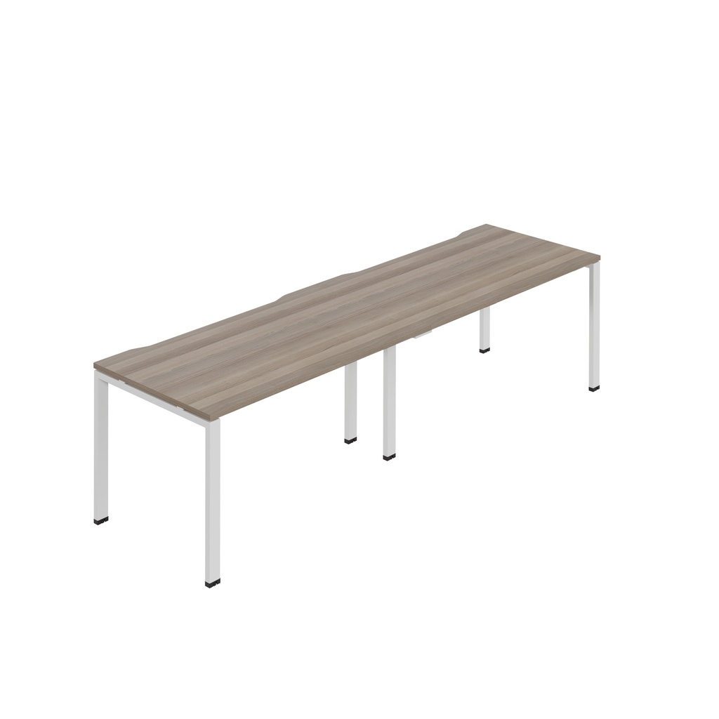 Synergy 2SP Bench Desk|1200X800mm|GoalPost|GreyOak/White