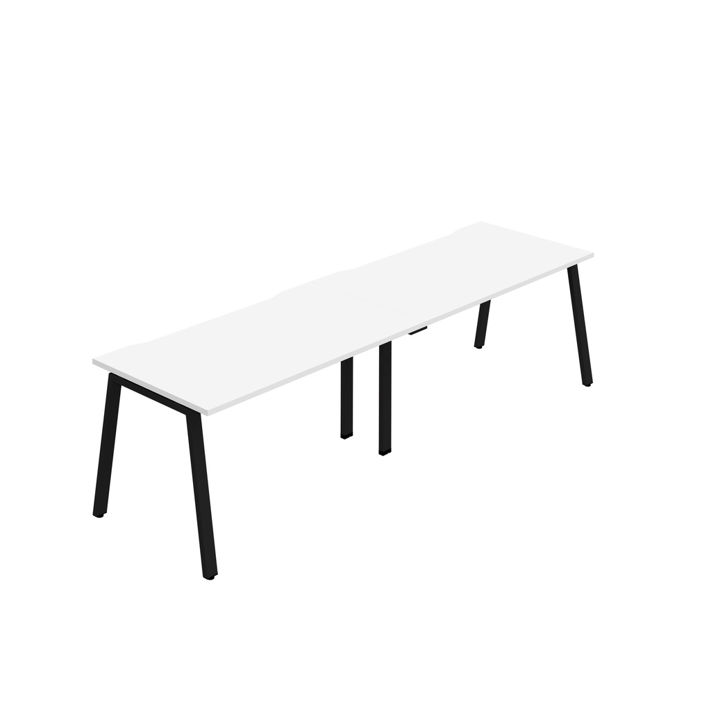 Synergy 2SP Bench Desk|1400X800mm|A-Frame|White/Black