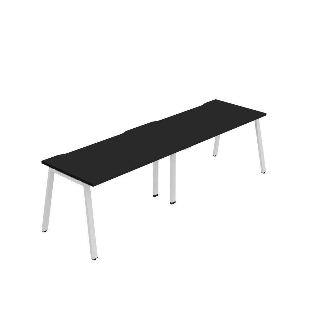 Synergy 2SP Bench Desk|1600X800mm|A-Frame|Black/White