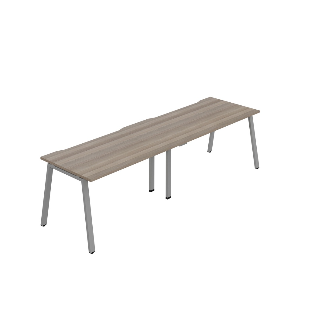 Synergy 2SP Bench Desk|1600X800mm|A-Frame|GreyOak/Silver