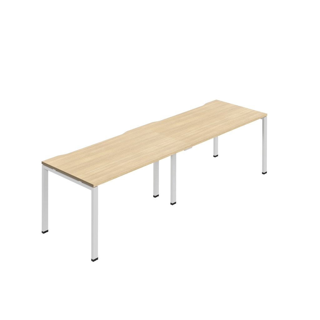 Synergy 2SP Bench Desk|1600X800mm|GoalPost|NovaOak/White