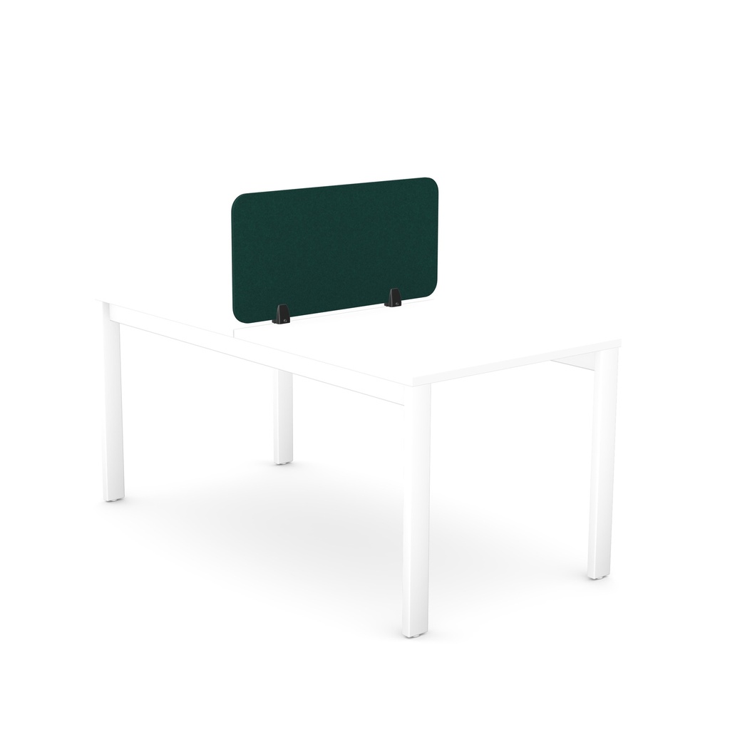Desk Mounted Plain Straight Top PET Screen 2 radius corners | 790 x 400 | Green