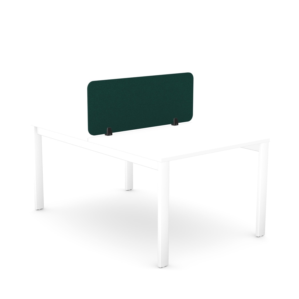 Desk Mounted Plain Straight Top PET Screen 2 radius corners | 1190 x 400 | Green