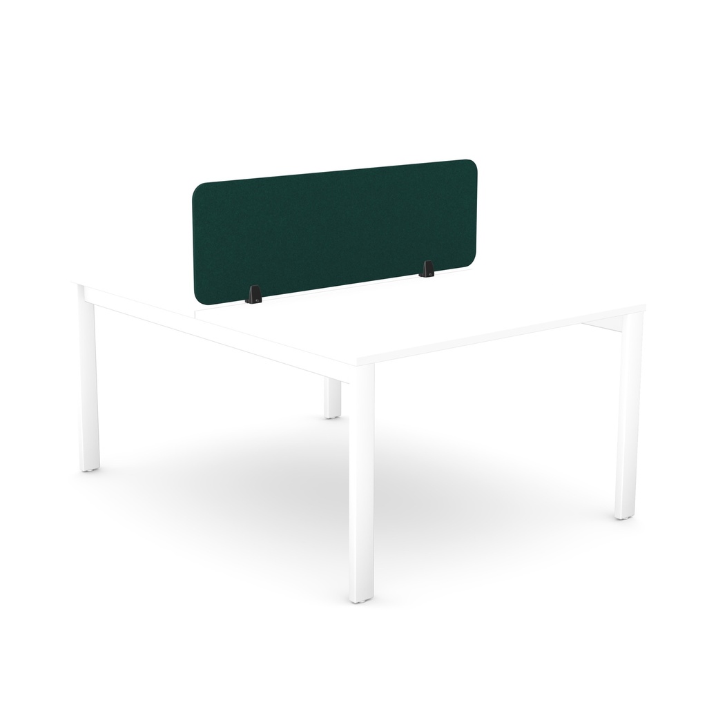 Desk Mounted Plain Straight Top PET Screen 2 radius corners | 1390 x 400 | Green