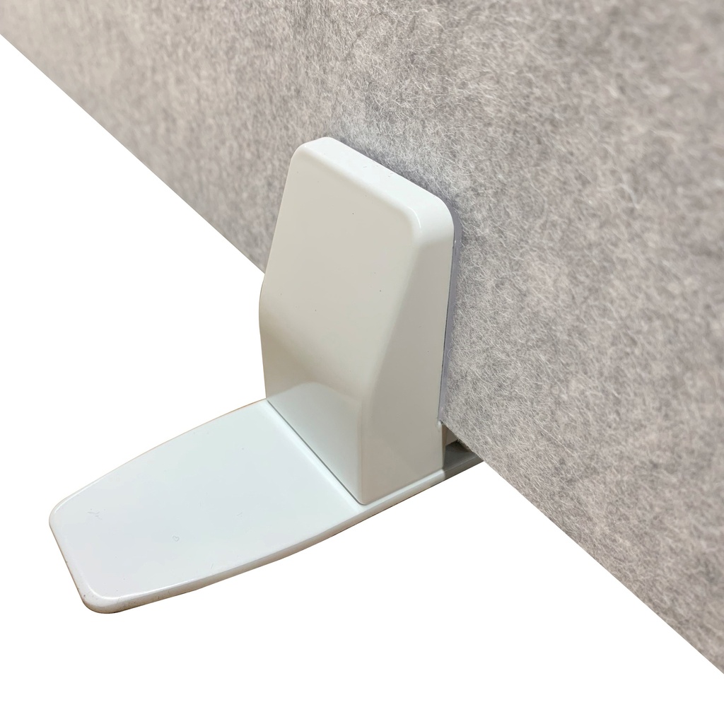 Surface Moveable Mount Desktop PET Clamps x 2 | White