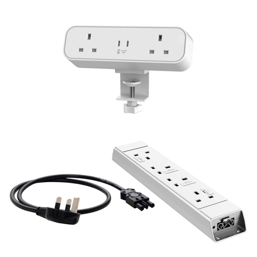 MALMO ON DESK POWER BUNDLE WHITE