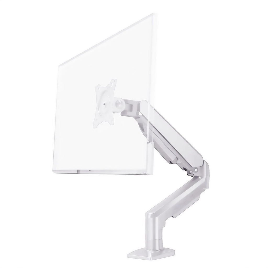 Merge Single Gas Spring Monitor Arm | White