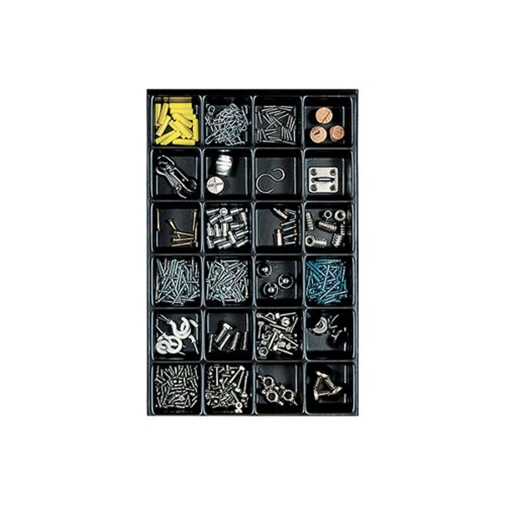 A4 24 Compartment Tray Single - Black