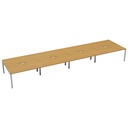 CB Bench with Cut Out: 8 Person (FSC) | 1400 X 800 | Nova Oak/White | 