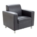 Iceberg Leather Faced Armchair