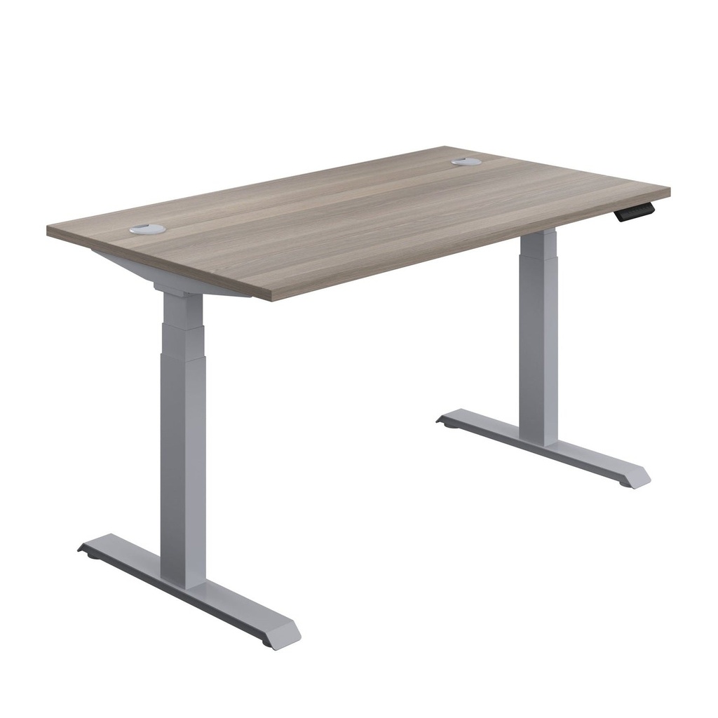 Economy Sit Stand Desk (FSC) | 1800 X 800 | Grey Oak/Silver | 