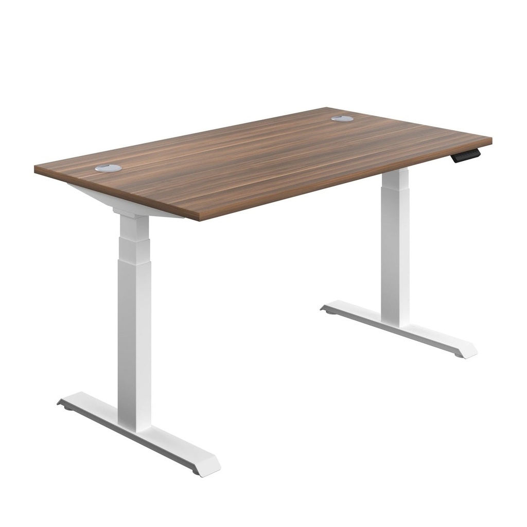 Economy Sit Stand Desk (FSC) | 1800 X 800 | Dark Walnut/White | 