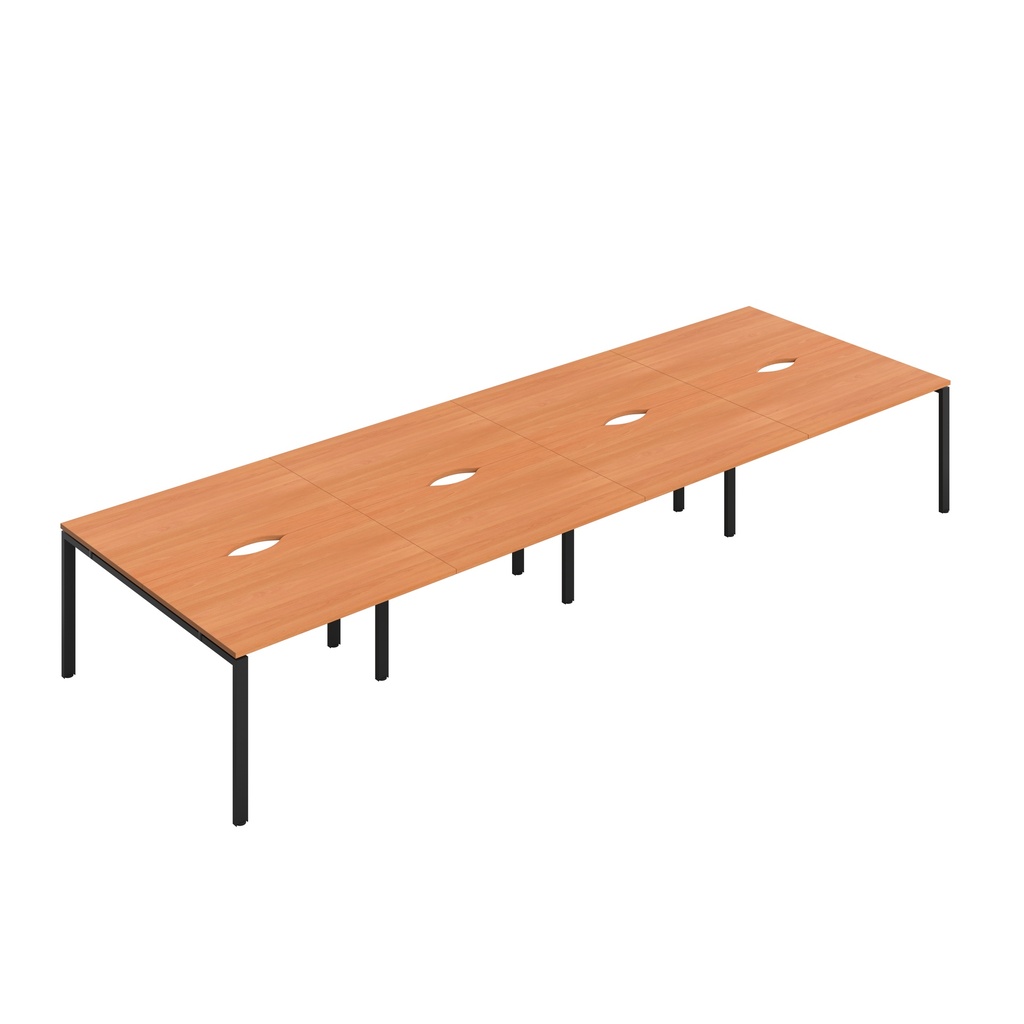 CB Bench with Cut Out: 8 Person (FSC) | 1200 X 800 | Beech/Black | 