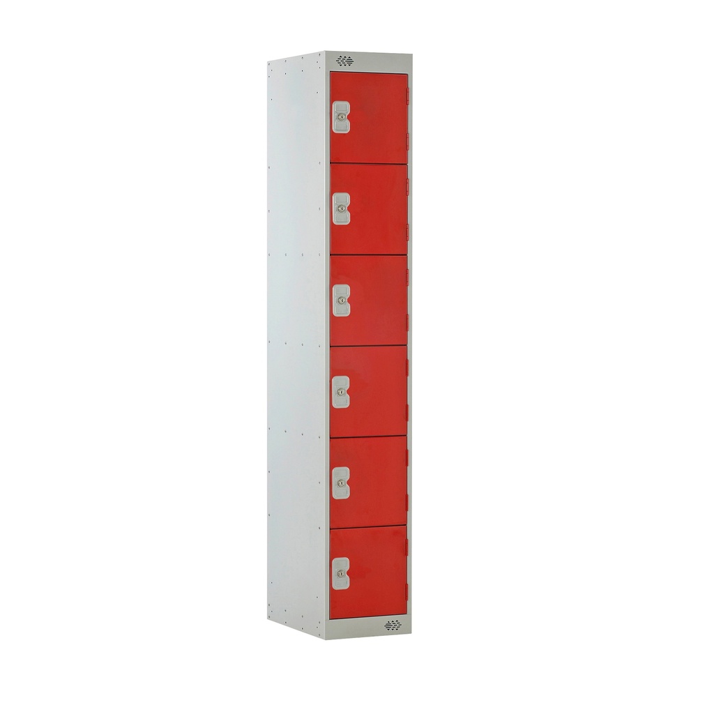 6 Door Locker 300X300X1800 Red Door