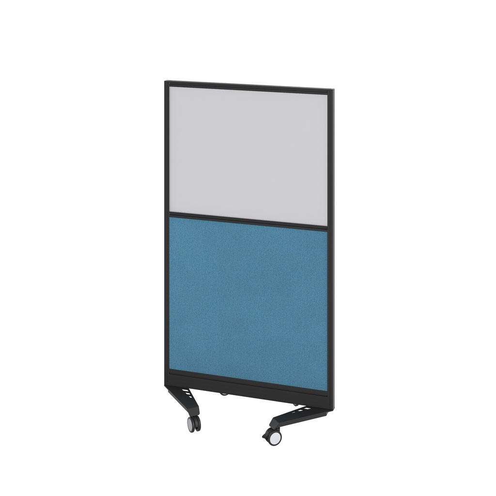 Mobile Type 3 Half Glazed Screen Black Frame  - 800W X 1500H Band 4