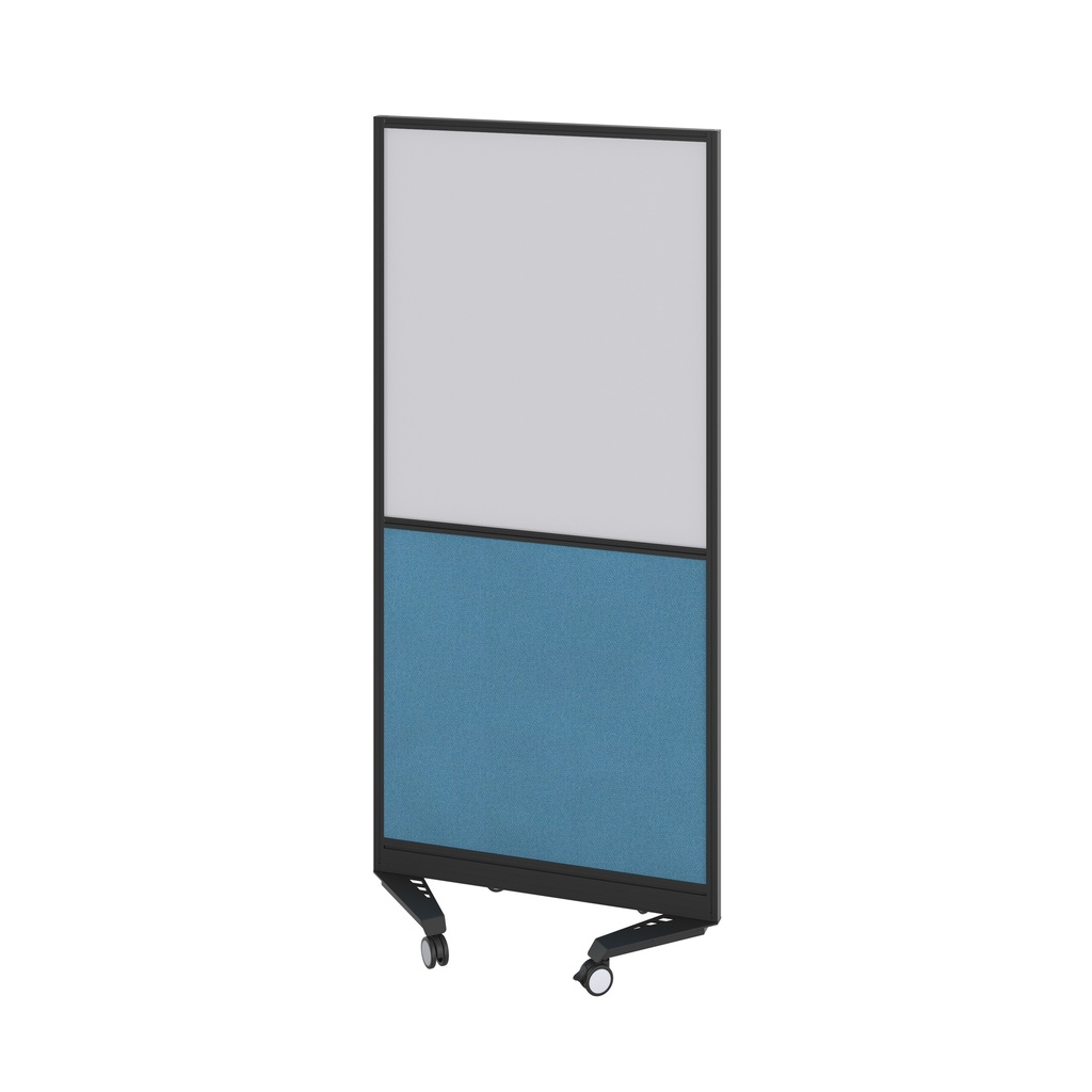Mobile Type 3 Half Glazed Screen Black Frame  - 800W X 1800H Band 4