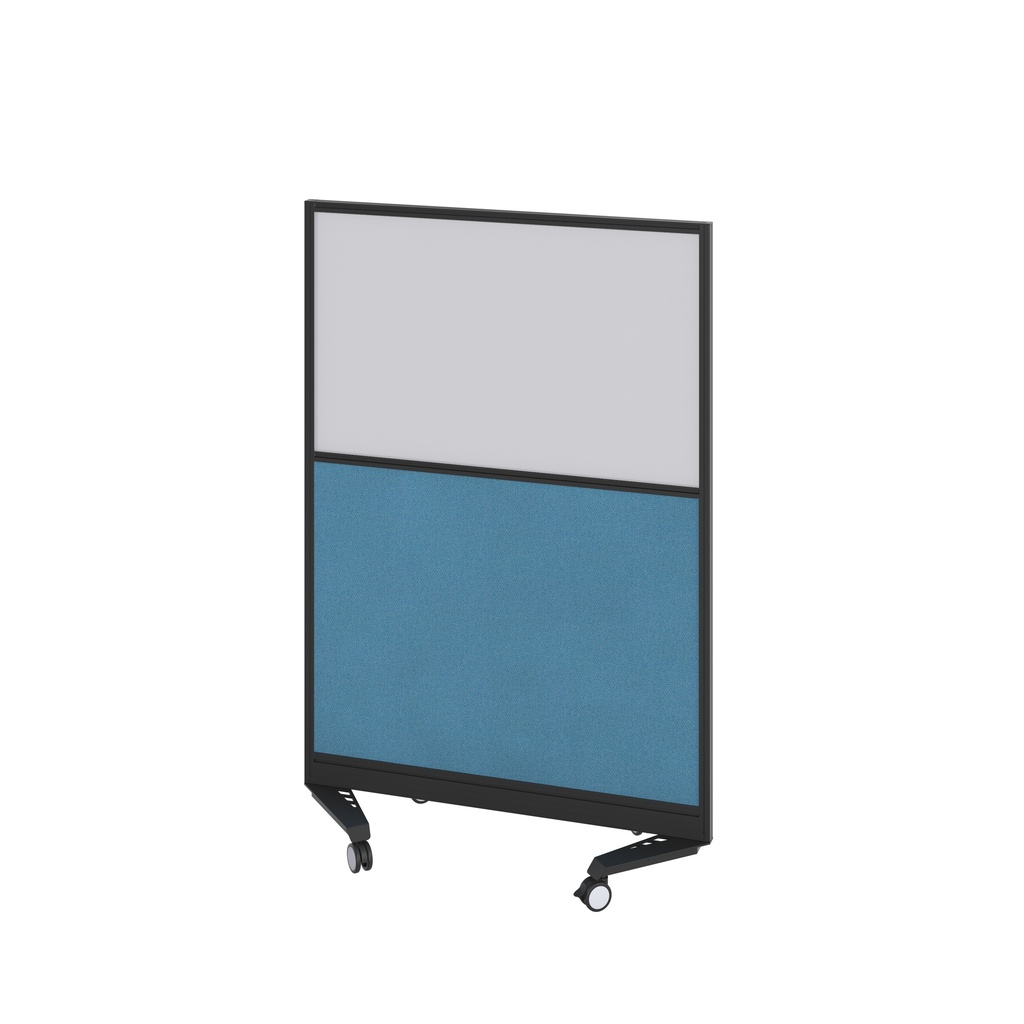 Mobile Type 3 Half Glazed Screen Black Frame  - 1000W X 1500H Band 1