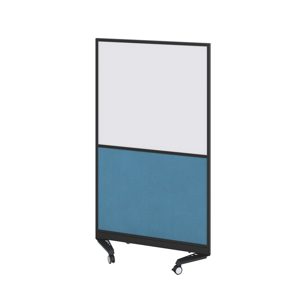 Mobile Type 3 Half Glazed Screen Black Frame  - 1000W X 1800H Band 3