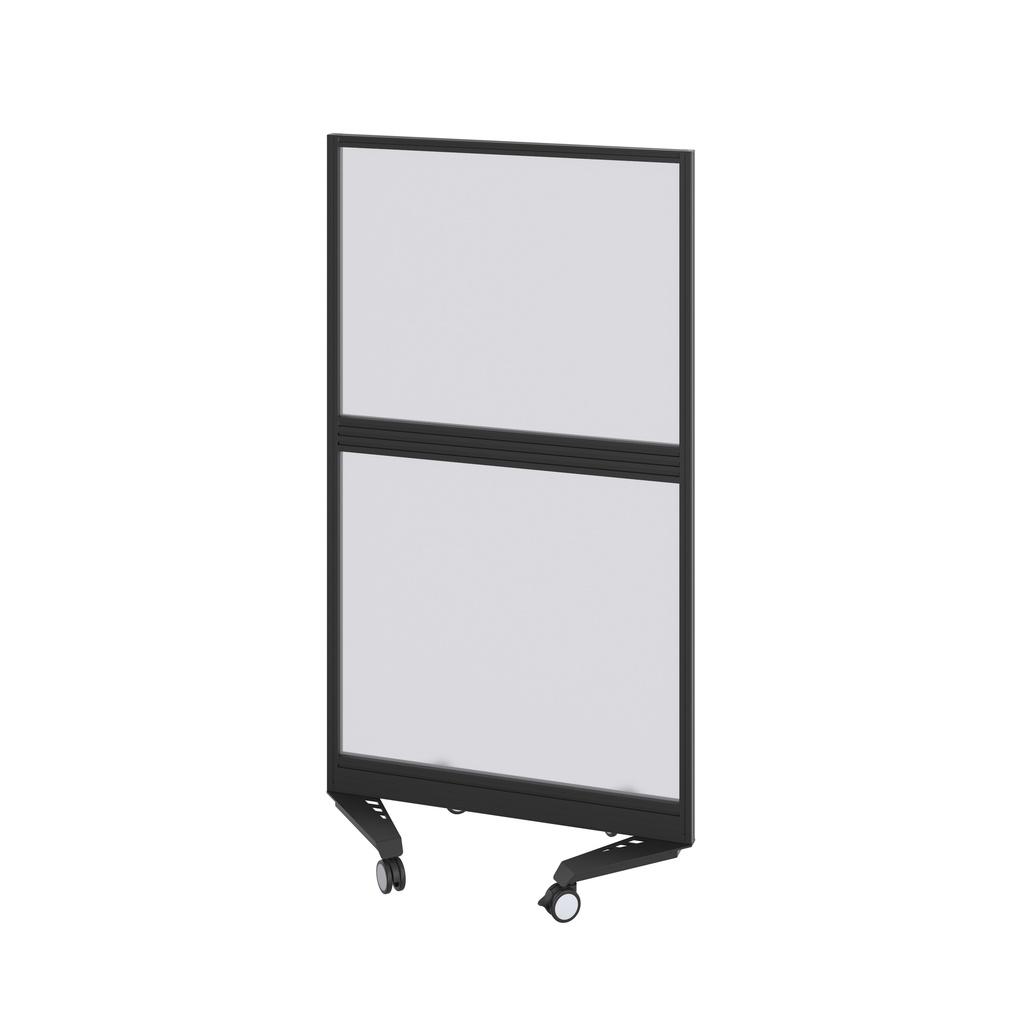 Mobile Type 4 Fully Glazed Screen Black Frame  - 800W X 1500H Band 1