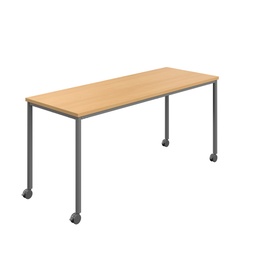 [T-MOBILE-1680ANTB] Titan Mobile Rectangular Table (FSC) | 1600 X 800 | Anthracite/Ellmau Beech