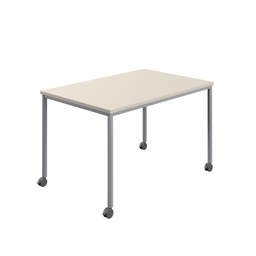 [T-MOBILE-1460SVGRY] Titan Mobile Rectangular Table (FSC) | 1400 X 600 | Silver/Grey