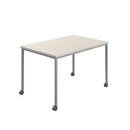 [T-MOBILE-1460SVGRY] Titan Mobile Rectangular Table (FSC) | 1400 X 600 | Silver/Grey