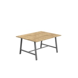 [T-LOW-M-1510ANTNNO] Titan Low Maker Rectangular Table (FSC) | 1500 X 1000 | Anthracite/Natural Nebraska Oak