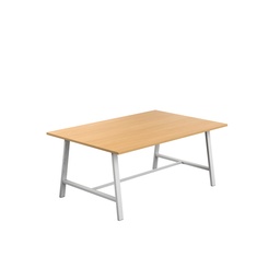 [T-LOW-M-1810WHTB] Titan Low Maker Rectangular Table (FSC) | 1800 X 1000 | White/Ellmau Beech