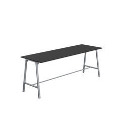 [T-HIGH-M-1510SVBK] Titan High Maker Rectangular Table (FSC) | 1500 X 1000 | Silver/Black