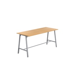 [T-HIGH-M-1210SVB] Titan High Maker Rectangular Table (FSC) | 1200 X 1000 | Silver/Ellmau Beech