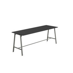 [T-HIGH-M-1510ANTBK] Titan High Maker Rectangular Table (FSC) | 1500 X 1000 | Anthracite/Black