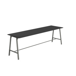 [T-HIGH-M-1810ANTBK] Titan High Maker Rectangular Table (FSC) | 1800 X 1000 | Anthracite/Black