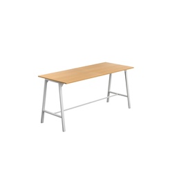 [T-HIGH-M-1210WHTB] Titan High Maker Rectangular Table (FSC) | 1200 X 1000 | White/Ellmau Beech