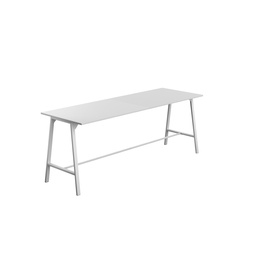 [T-HIGH-M-1510WHTWHT] Titan High Maker Rectangular Table (FSC) | 1500 X 1000 | White/White
