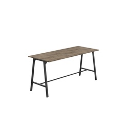 [T-HIGH-M-1210BKGNO] Titan High Maker Rectangular Table (FSC) | 1200 X 1000 | Black/Grey Nebraska Oak