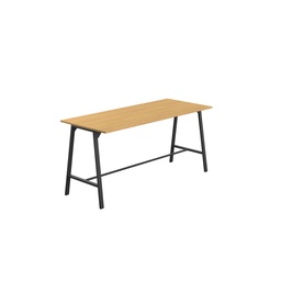 [T-HIGH-M-1210BKSO] Titan High Maker Rectangular Table (FSC) | 1200 X 1000 | Black/Sorano Oak