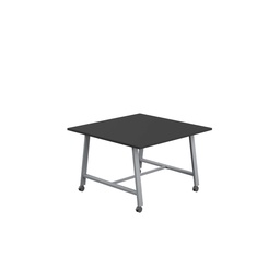 [T-LOW-MM-1210SVBK] Titan Mobile Low Maker Rectangular Table (FSC) | 1200 X 1000 | Silver/Black