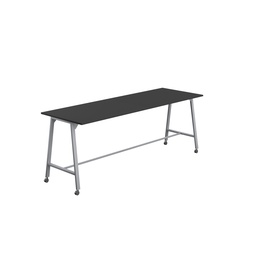 [T-HIGH-MM-1510SVBK] Titan Mobile High Maker Rectangular Table (FSC) | 1500 X 1000 | Silver/Black