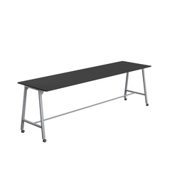 [T-HIGH-MM-1810SVBK] Titan Mobile High Maker Rectangular Table (FSC) | 1800 X 1000 | Silver/Black