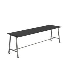 [T-HIGH-MM-1810ANTBK] Titan Mobile High Maker Rectangular Table (FSC) | 1800 X 1000 | Anthracite/Black