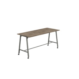 [T-HIGH-MM-1210ANTGNO] Titan Mobile High Maker Rectangular Table (FSC) | 1200 X 1000 | Anthracite/Grey Nebraska Oak