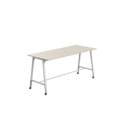 [T-HIGH-MM-1210WHTGRY] Titan Mobile High Maker Rectangular Table (FSC) | 1200 X 1000 | White/Grey