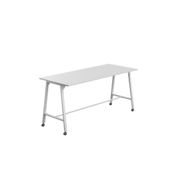 [T-HIGH-MM-1210WHTWHT] Titan Mobile High Maker Rectangular Table (FSC) | 1200 X 1000 | White/White