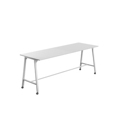 [T-HIGH-MM-1510WHTWHT] Titan Mobile High Maker Rectangular Table (FSC) | 1500 X 1000 | White/White