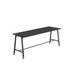 [T-HIGH-MM-1510BKBK] Titan Mobile High Maker Rectangular Table (FSC) | 1500 X 1000 | Black/Black