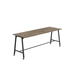 [T-HIGH-MM-1510BKGNO] Titan Mobile High Maker Rectangular Table (FSC) | 1500 X 1000 | Black/Grey Nebraska Oak