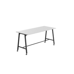 [T-HIGH-MM-1210BKWHT] Titan Mobile High Maker Rectangular Table (FSC) | 1200 X 1000 | Black/White